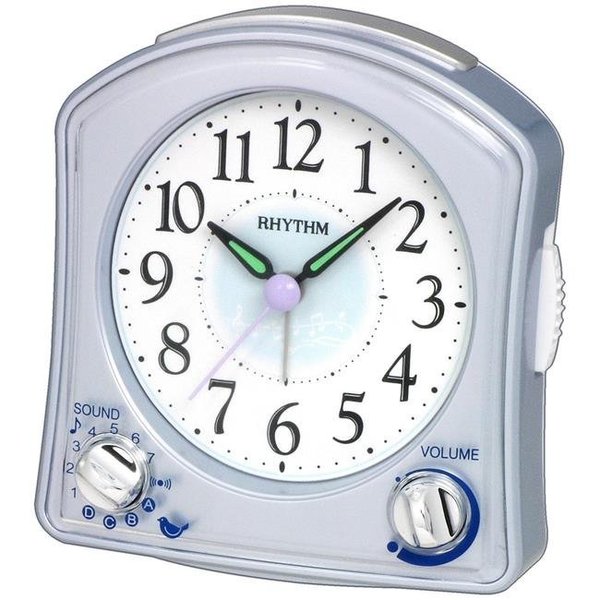Rhythm Rhythm 8RMA02WR04 Silver Robin Melody Alarm Clock 8RMA02WR04